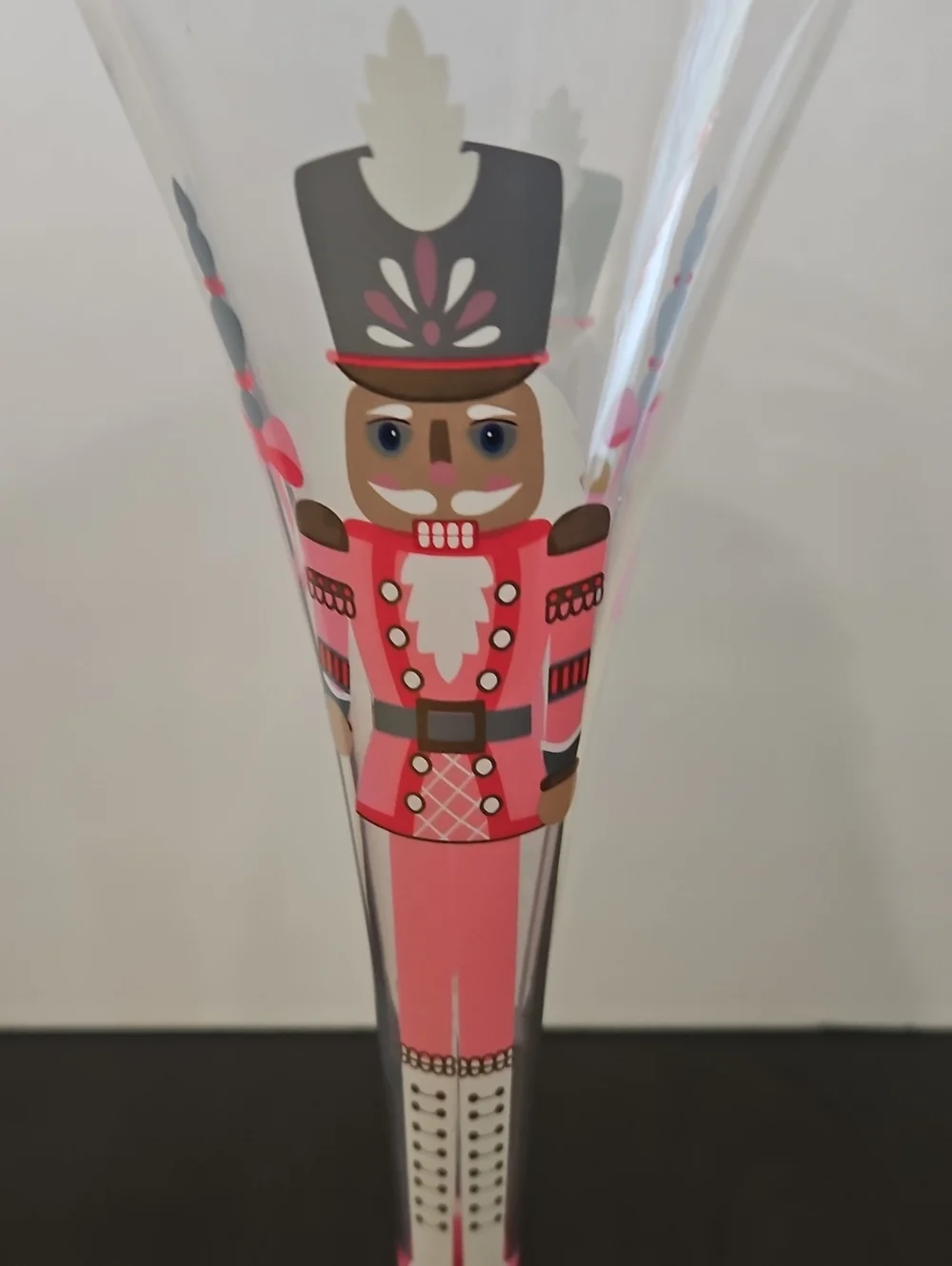 Set Of 2 Pier 1 Nutcracker Themed Hand-Painted Champagne Flutes - Multicolor